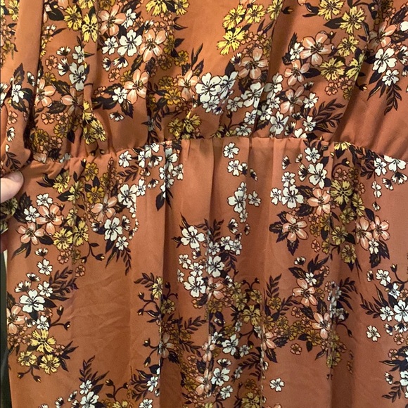Floral Rust Dress - Picture 3 of 6
